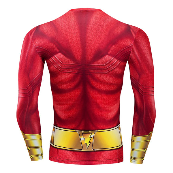 SHAZAM Long Sleeve Compression Shirt for Men