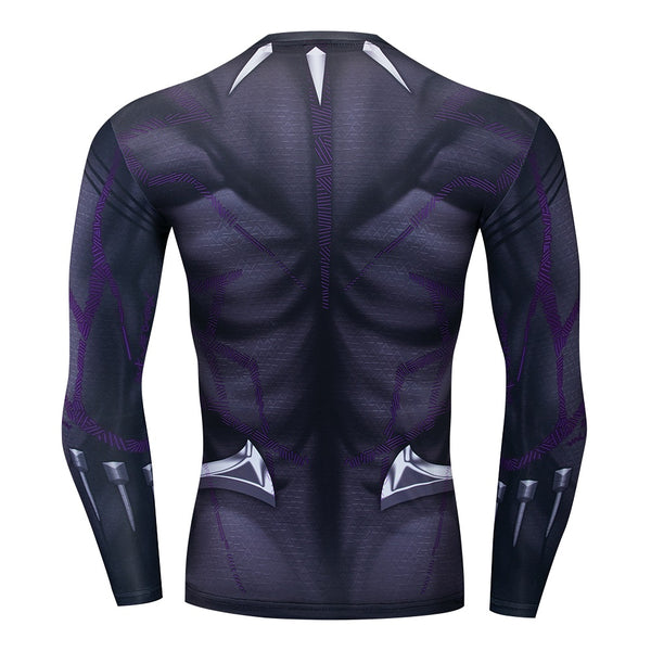 BLACK PANTHER Long Sleeve Compression Shirt for Men