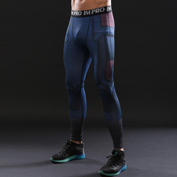 Avengers 3 CAPTAIN AMERICA Compression Leggings for Men
