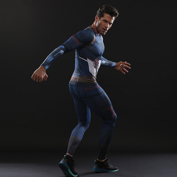 Avengers 3 CAPTAIN AMERICA Compression Leggings for Men