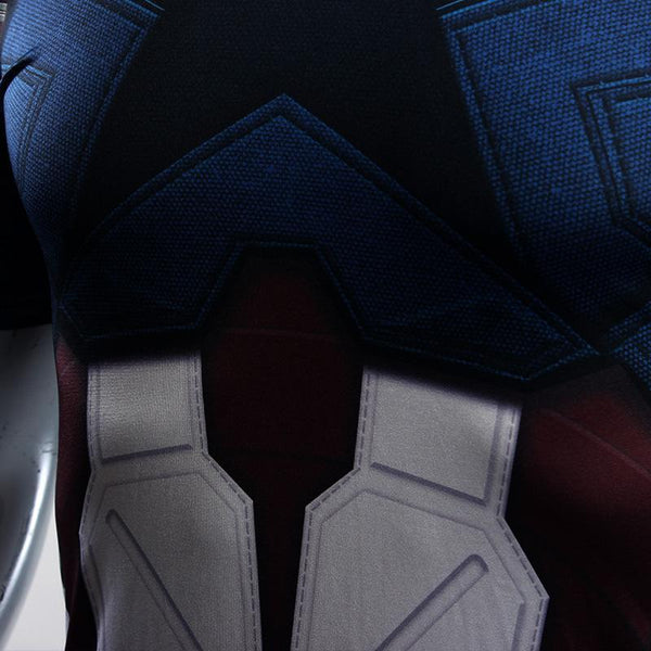 Avengers 3 CAPTAIN AMERICA Short Sleeve Compression Shirt for Men