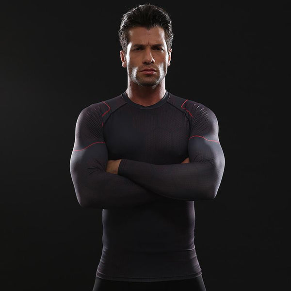 Avengers 3 IRON MAN Long Sleeve Compression Shirt