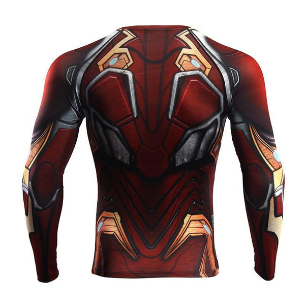 Avengers 3 IRON MAN Long Sleeve Compression Shirt for Men