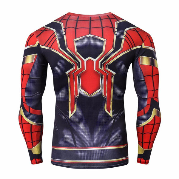 Avengers 3 SPIDERMAN Long Sleeve Compression Shirt for Men