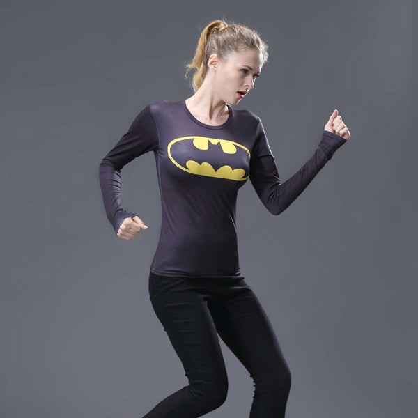 BATMAN Long Sleeve Compression Shirt for Women – ME SUPERHERO