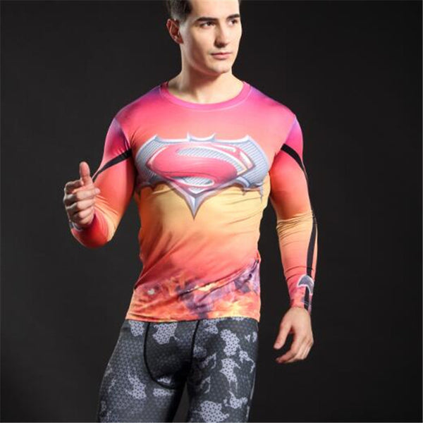 BATMAN vs. SUPERMAN Compression Shirt for Men (Long Sleeve)