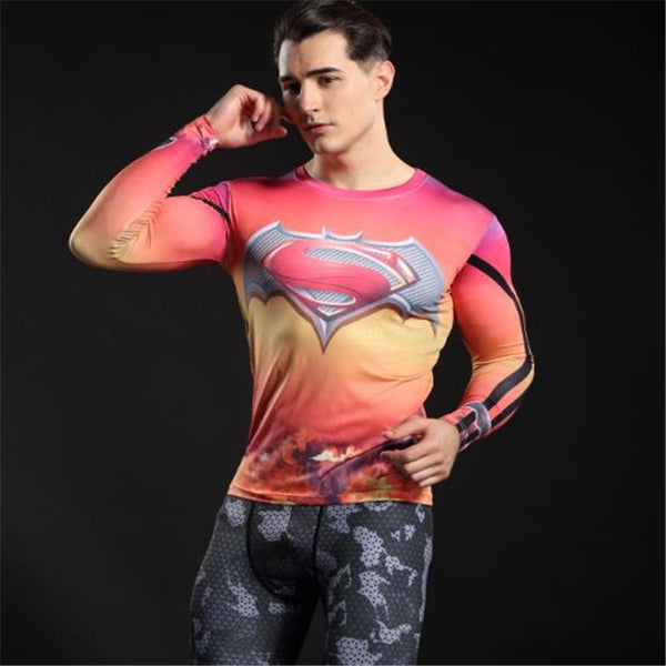 BATMAN vs. SUPERMAN Compression Shirt for Men (Long Sleeve)