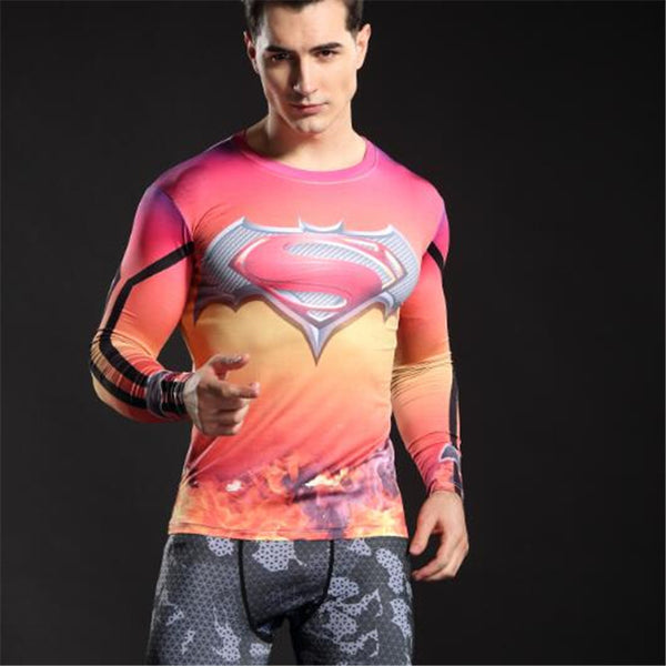 BATMAN vs. SUPERMAN Compression Shirt for Men (Long Sleeve)