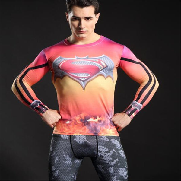 BATMAN vs. SUPERMAN Compression Shirt for Men (Long Sleeve)