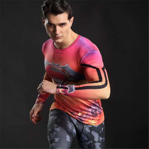 BATMAN vs. SUPERMAN Compression Shirt for Men (Long Sleeve)