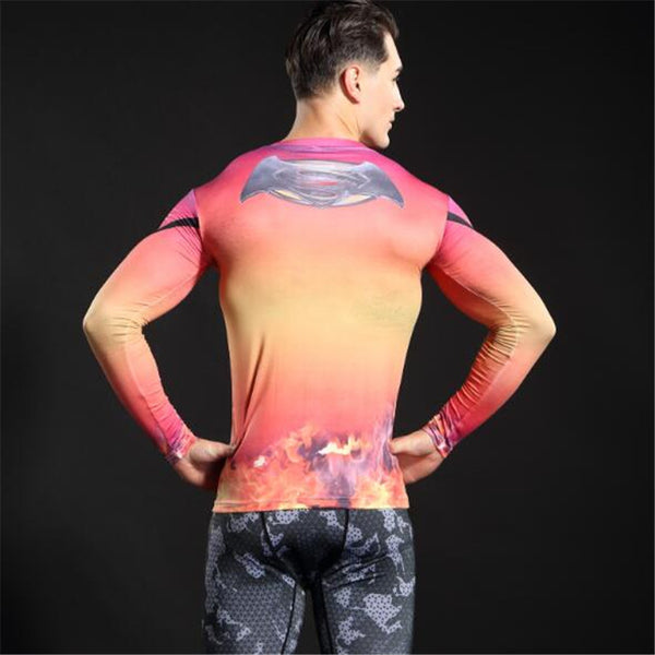 BATMAN vs. SUPERMAN Compression Shirt for Men (Long Sleeve)