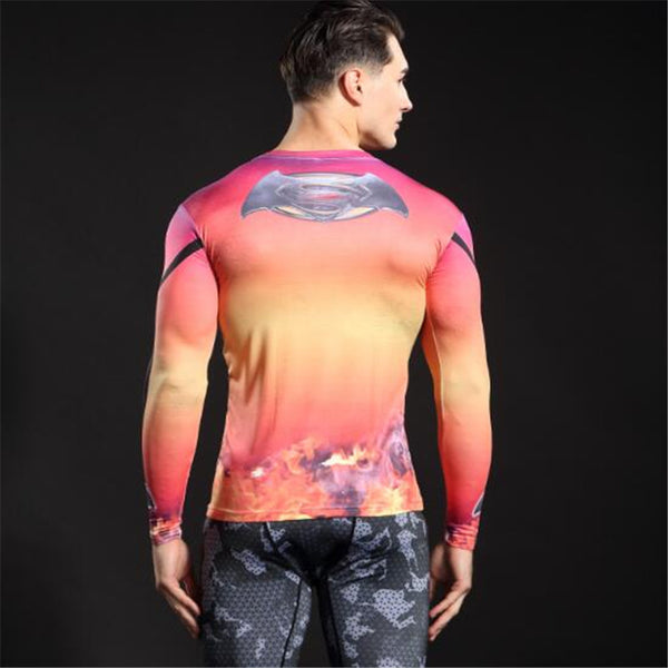 BATMAN vs. SUPERMAN Compression Shirt for Men (Long Sleeve)
