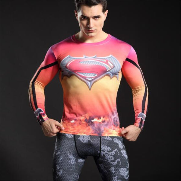 BATMAN vs. SUPERMAN Compression Shirt for Men (Long Sleeve)