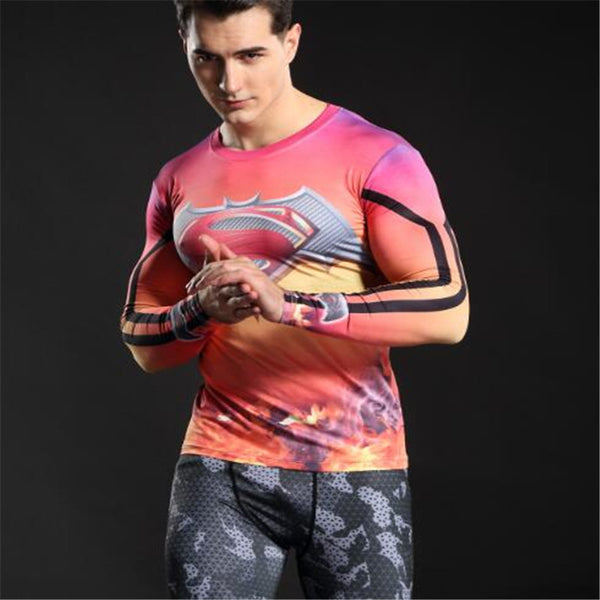 BATMAN vs. SUPERMAN Compression Shirt for Men (Long Sleeve)