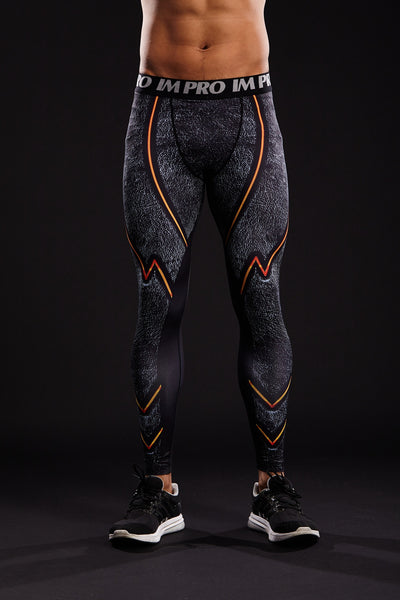 BLACK FLASH Compression Leggings/Pants for Men