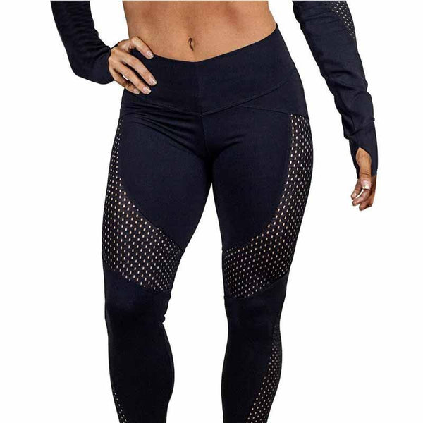 Black Mesh Leggings for Women