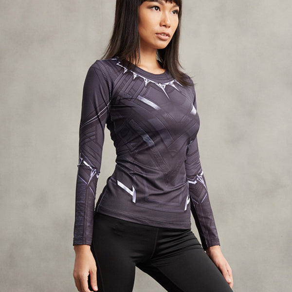 BLACK PANTHER Compression Shirt for Women (Long Sleeve)