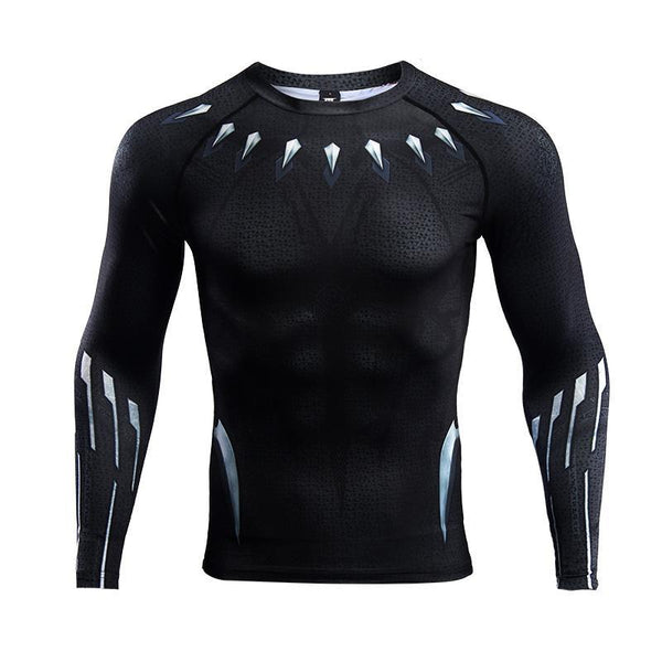 BLACK PANTHER Long Sleeve Compression Shirt for Men