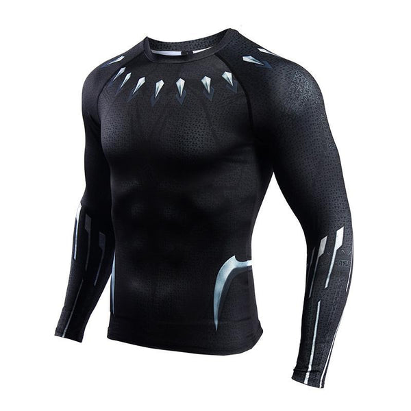BLACK PANTHER Long Sleeve Compression Shirt for Men