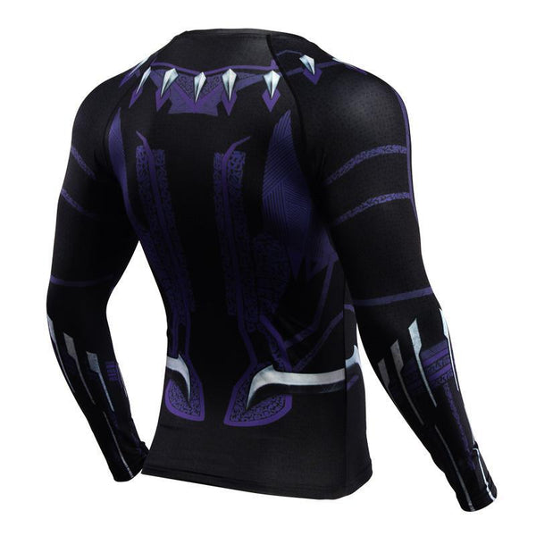 BLACK PANTHER Long Sleeve Compression Shirt for Men
