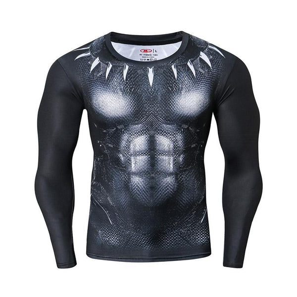 BLACK PANTHER Long Sleeve Compression Shirt for Men