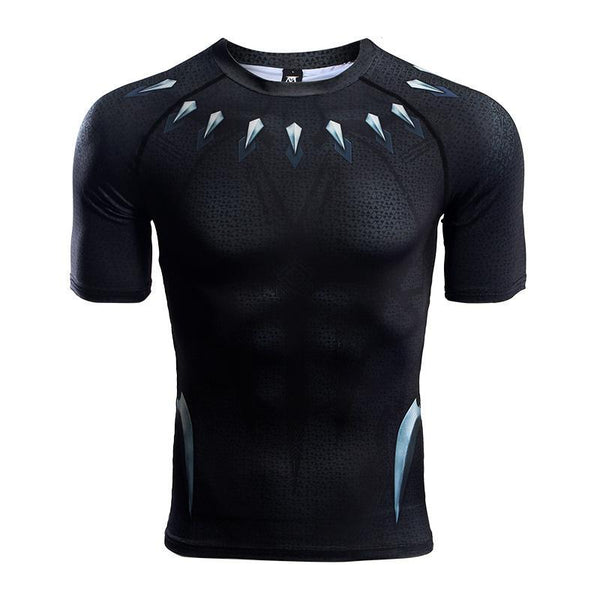 BLACK PANTHER Short Sleeve Compression Shirt for Men