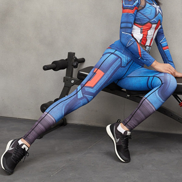 CAPTAIN AMERICA Compression Leggings/Pants for Women – ME SUPERHERO