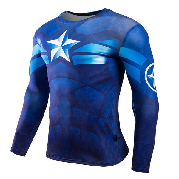 CAPTAIN AMERICA Compression Shirt for Men (Long Sleeve)