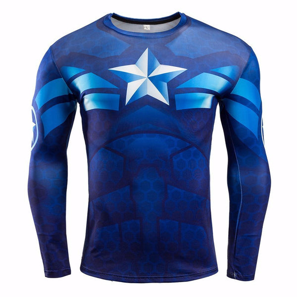 CAPTAIN AMERICA Compression Shirt for Men (Long Sleeve)
