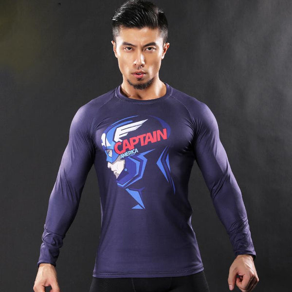 CAPTAIN AMERICA Compression Shirt for Men (Long Sleeve)