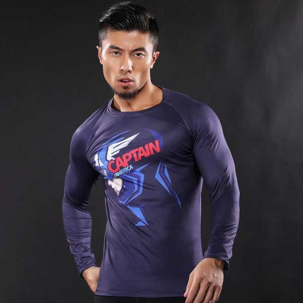 CAPTAIN AMERICA Compression Shirt for Men (Long Sleeve)