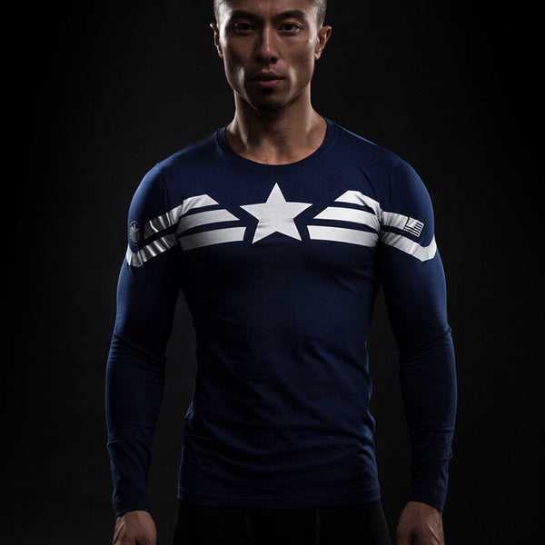 CAPTAIN AMERICA Compression Shirt for Men (Long Sleeve)