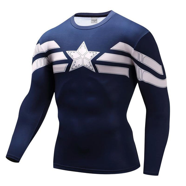 CAPTAIN AMERICA Compression Shirt for Men (Long Sleeve)