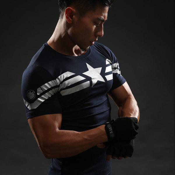 CAPTAIN AMERICA Compression Shirt for Men (Short Sleeve)