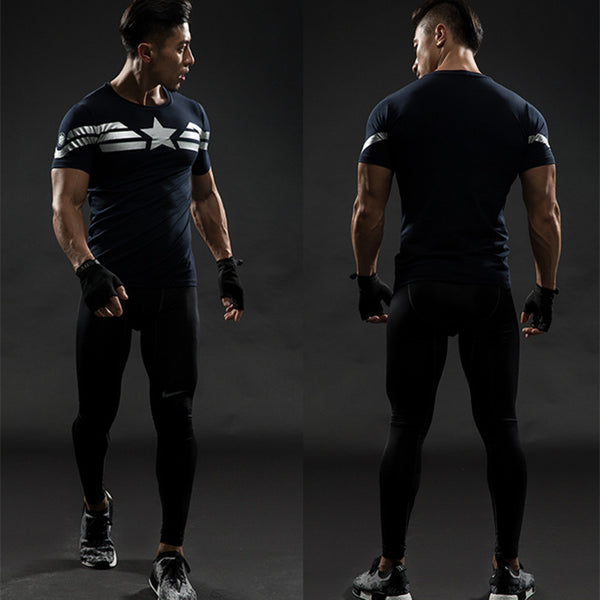 CAPTAIN AMERICA Compression Shirt for Men (Short Sleeve)