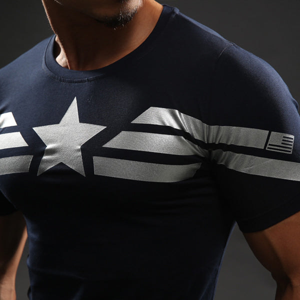 CAPTAIN AMERICA Compression Shirt for Men (Short Sleeve)