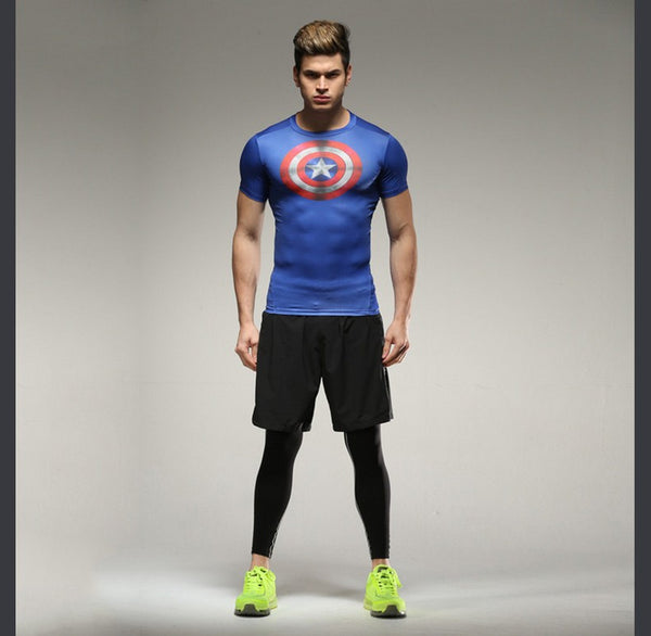 CAPTAIN AMERICA Compression Shirt for Men (Short Sleeve)