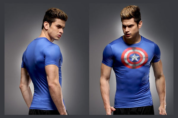 CAPTAIN AMERICA Compression Shirt for Men (Short Sleeve)