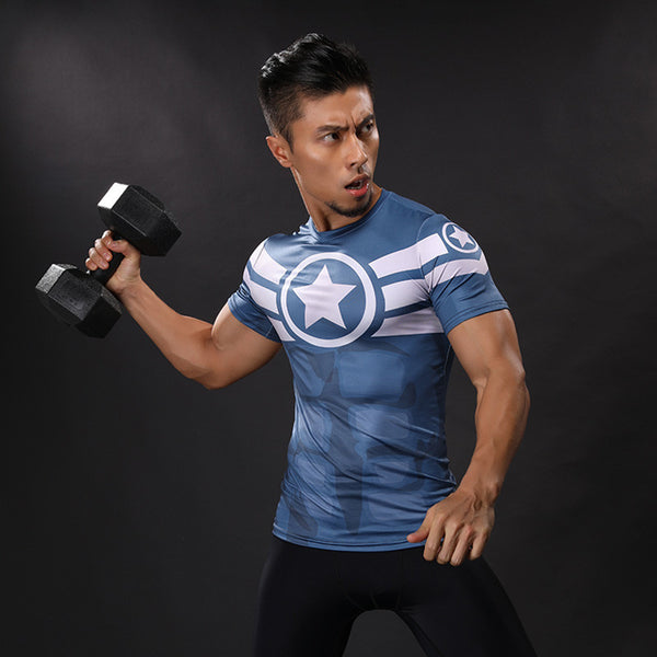 CAPTAIN AMERICA Compression Shirt for Men (Short Sleeve)