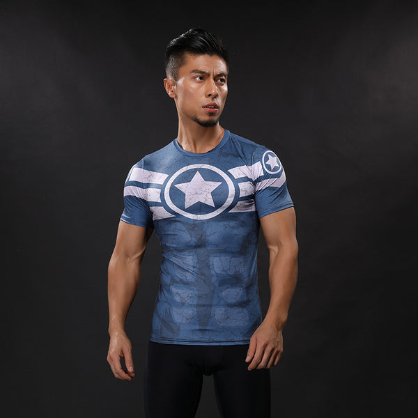 CAPTAIN AMERICA Compression Shirt for Men (Short Sleeve)