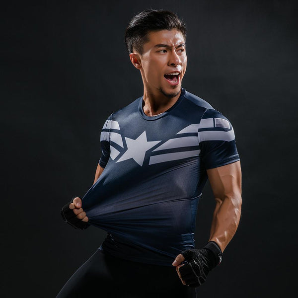 CAPTAIN AMERICA Compression Shirt for Men (Short Sleeve)