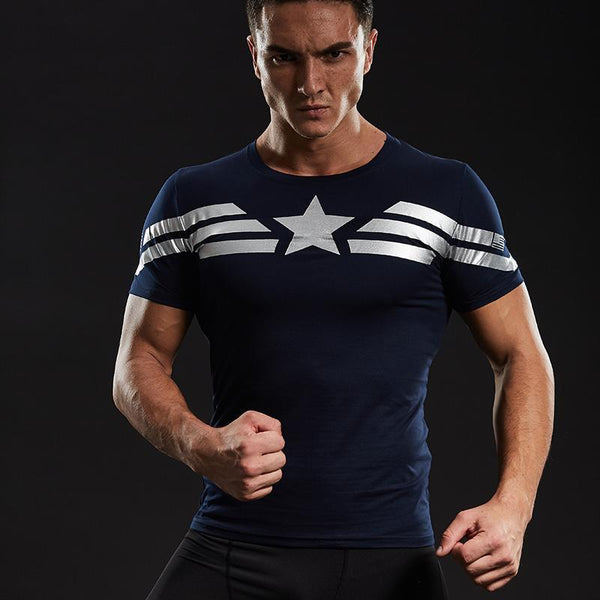 CAPTAIN AMERICA Compression Shirt for Men (Short Sleeve)
