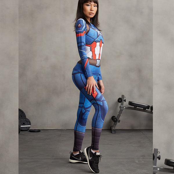 CAPTAIN AMERICA Compression Shirt for Women (Long Sleeve)