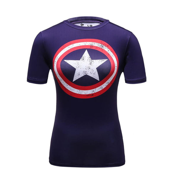 CAPTAIN AMERICA Compression Shirt for Women (Short Sleeve)