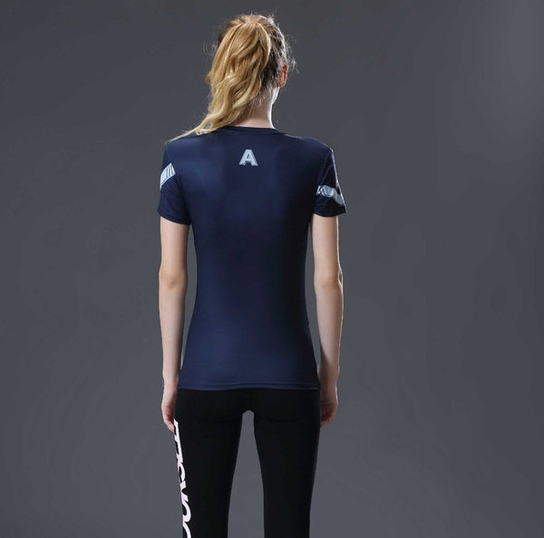 CAPTAIN AMERICA Compression Shirt for Women (Short Sleeve)
