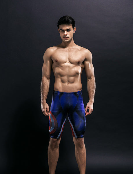 CAPTAIN AMERICA Compression Shorts for Men