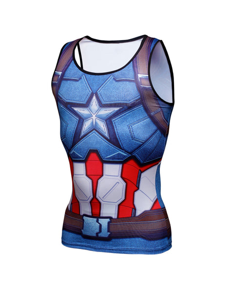 CAPTAIN AMERICA Compression Tank Top