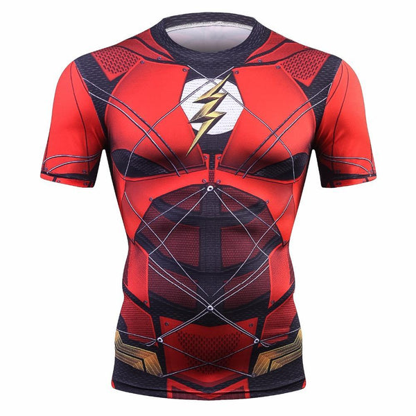 Comic FLASH Short Sleeve Compression Shirt for Men