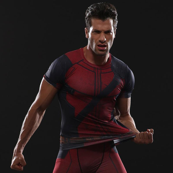 DEADPOOL 2 Short Sleeve Compression Shirt for Men