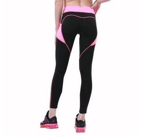 Heart Pattern Yoga Leggings for Women with Pocket
